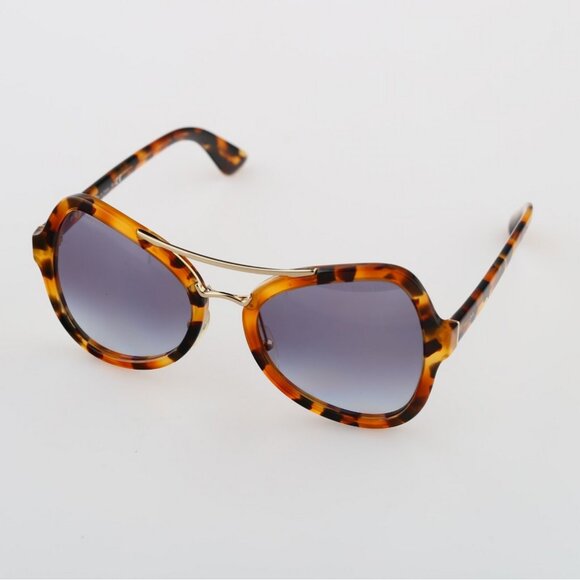 NWOT Prada Spotted Havana Tortoise Butterfly Blue Gradient Sunglasses main image 7